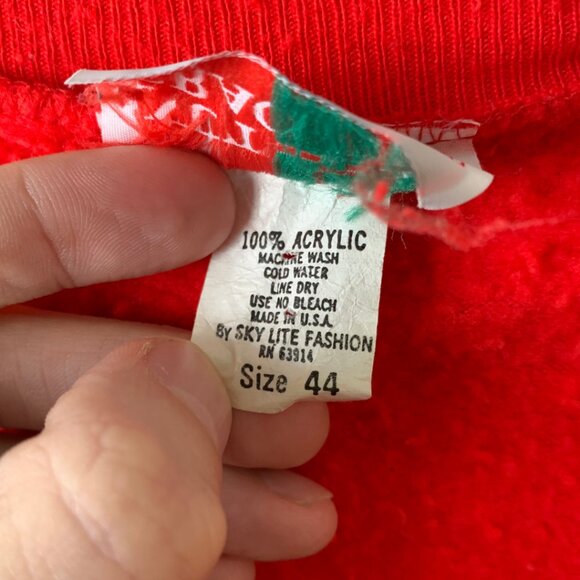 90s Vintage Nutcracker Red Christmas Sweatshirt Women’s L Holiday Crewneck - Picture 5 of 7